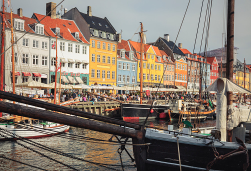 Nyhavn in Copenhagen, Denmark.