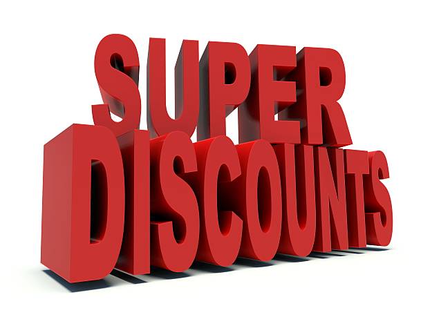 istock Advertising words Super discounts in red. 3d render illustration. 529483097