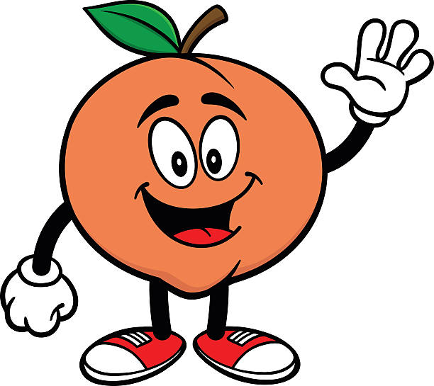 peach winken - georgia peach stock-grafiken, -clipart, -cartoons und -symbole