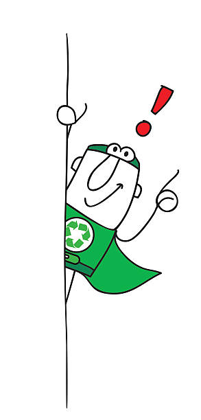 natürlich recycling super-helden - recycling green environment superhero stock-grafiken, -clipart, -cartoons und -symbole