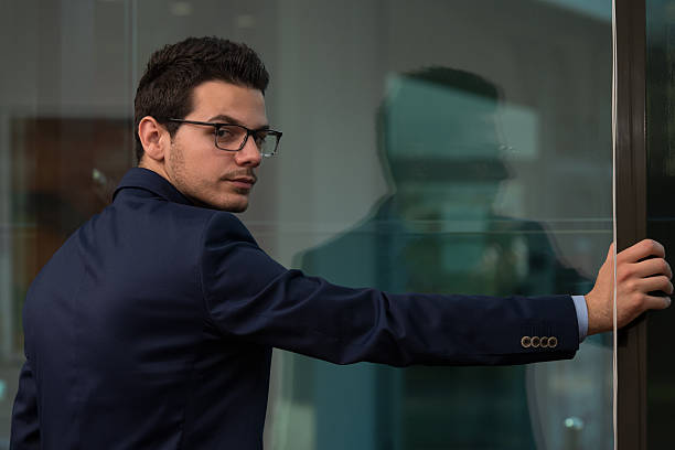 istock Young Handsome Businessman In Blue Suit 529516215