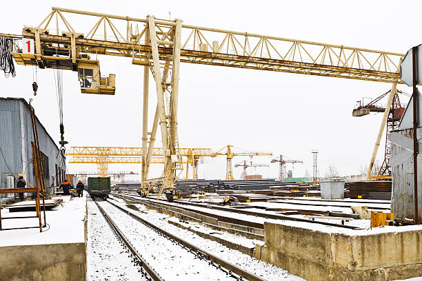istock loading of metal rolling in railway carriage 529518041