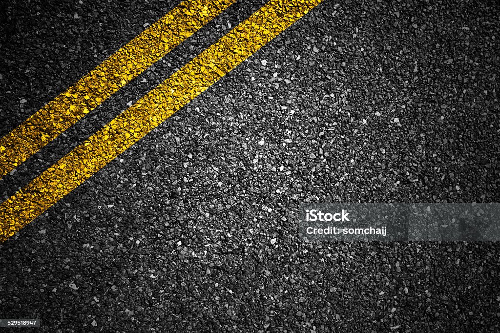 Asphalt Road Texture Asphalt road with yellow strips Asphalt Stock Photo