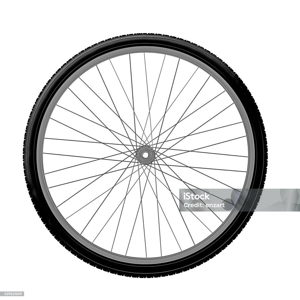 Drawing bicycle wheel Drawing of a bicycle wheel on white background Bicycle Stock Photo