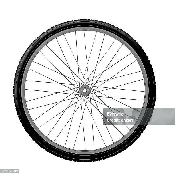 Drawing Bicycle Wheel Stock Photo - Download Image Now - Bicycle, Tire - Vehicle Part, Wheel