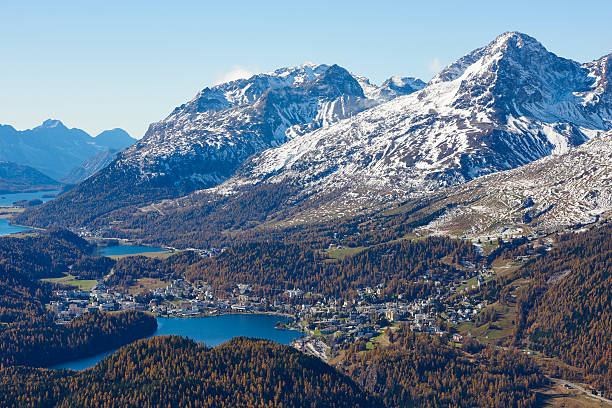 サンモリッツ - engadin valley engadine european alps mountain ストックフォトと画像