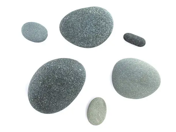 Sea stones. Isolated on white background