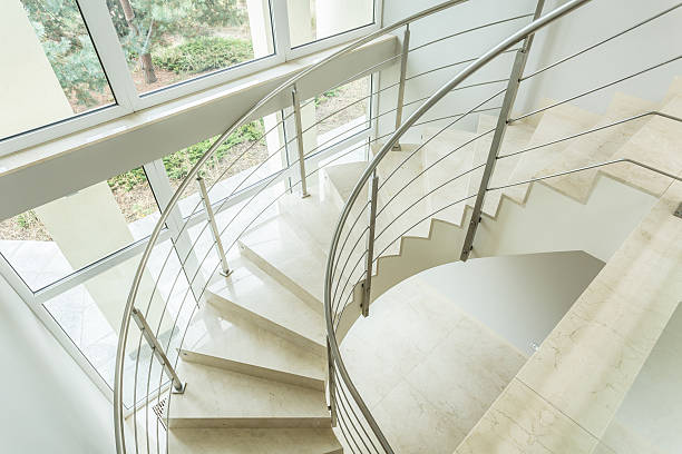 istock Winding stairs in luxury apartment 529542215