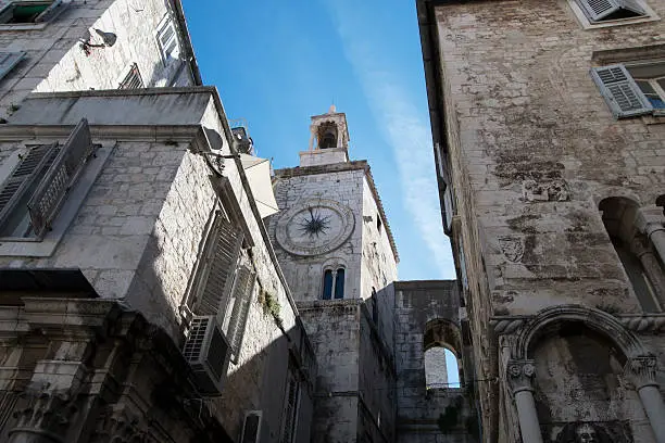 Photo of streets of the old town of Split, Croatia