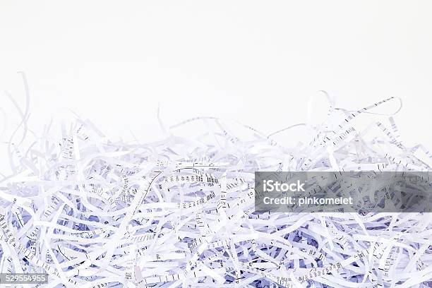 Close Up Shredded Paper Background Stock Photo - Download Image Now - Shredded, Abstract, Backgrounds