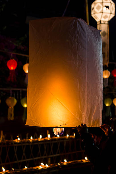istock Floating lantern in Yee Peng festival 529555103