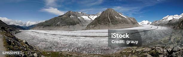 Altesch Glacier Stock Photo - Download Image Now - Eiger, Glacier, Aletsch Glacier