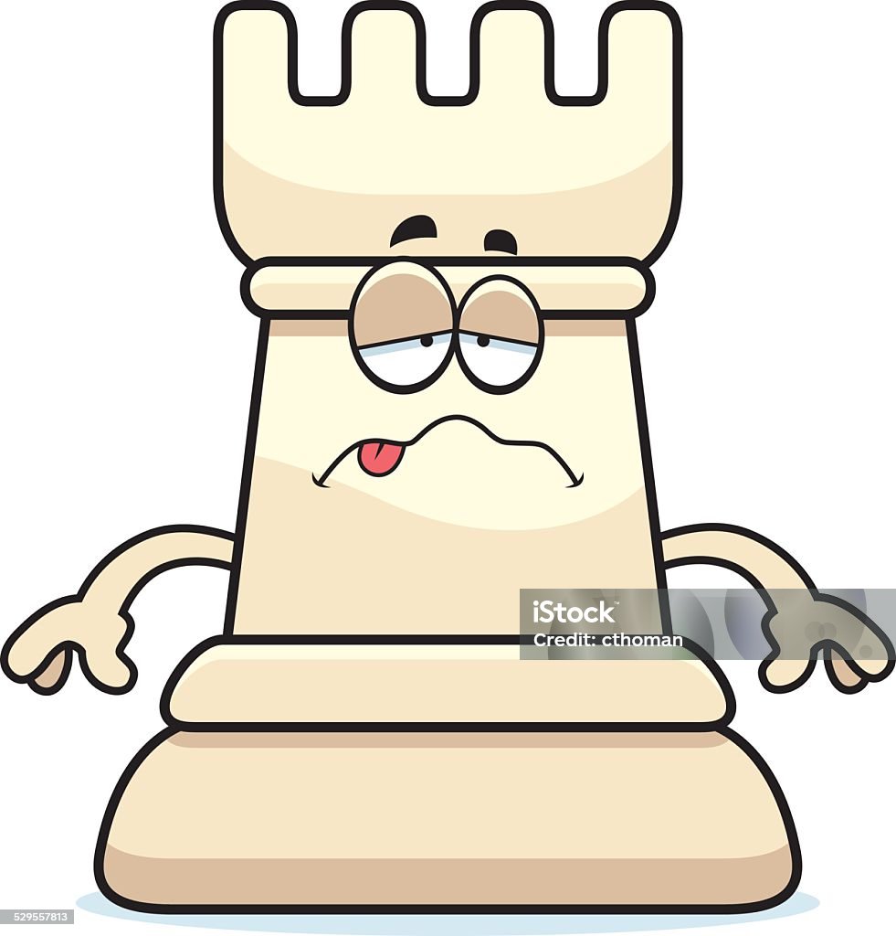Catoon Chess Rook Sick Cartoon Chess Rook Stock Illustration - Download Image Now ...