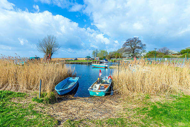 istock scenic harbor in Zempin with boats 529558357