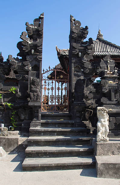 istock Gate of the ancient temple and step to it 529561523