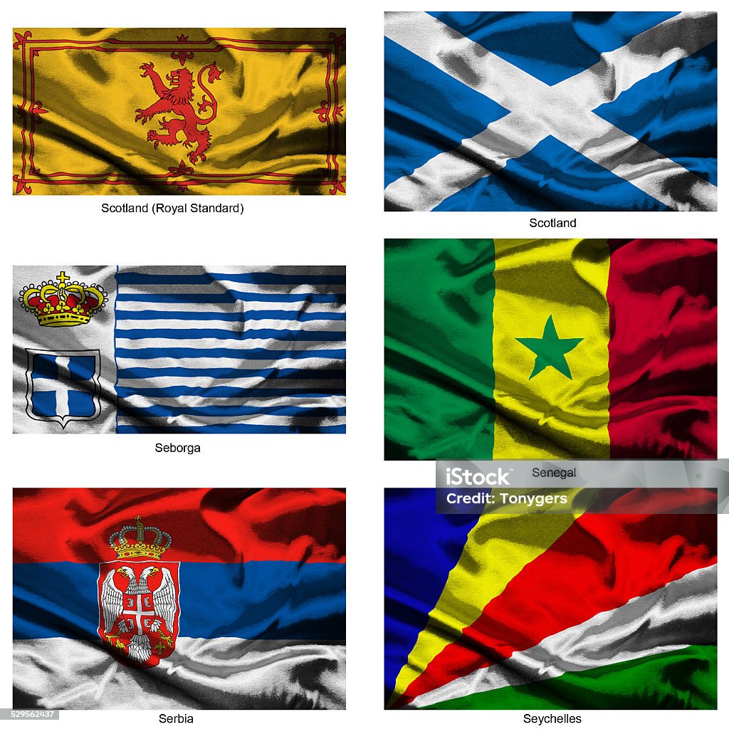 fabric world flags collection 33 Part of a collection of the fabric flags of the world series Arts Culture and Entertainment Stock Photo