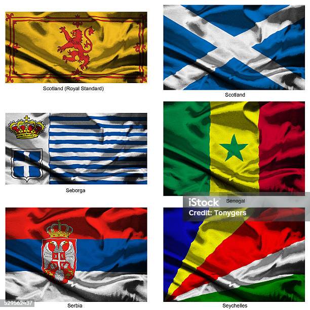 Fabric World Flags Collection 33 Stock Photo - Download Image Now - Arts Culture and Entertainment, Backgrounds, Europe