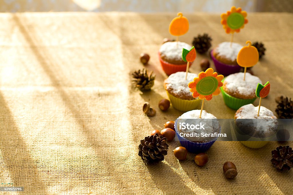 stylish design homemade muffins stylish design dessert for the holiday Acorn Stock Photo