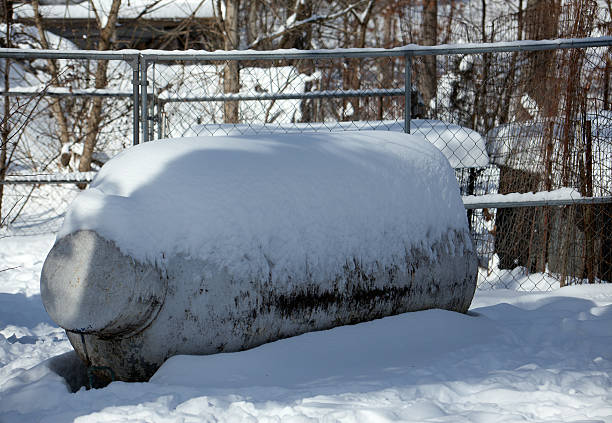 istock Snow Covered Gas Tank 529573319