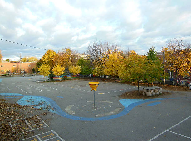 istock Schoolyard in autumn 529576137