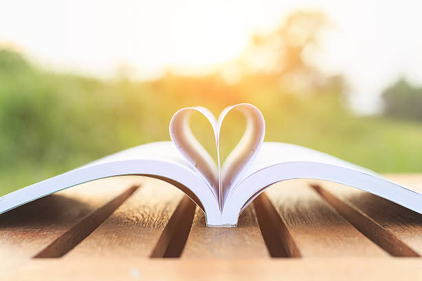 istock Close up book on table in the morning time 529576251
