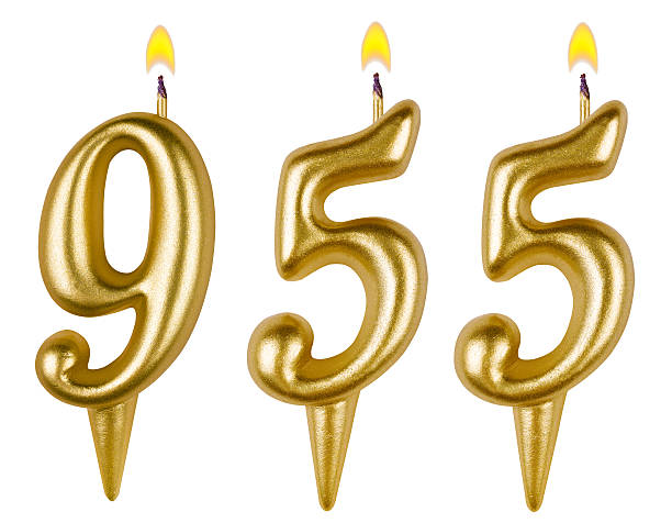 istock candles number nine hundred fifty-five isolated on white 529576739