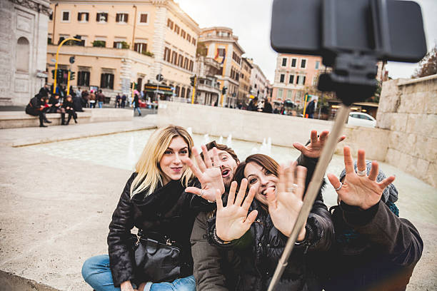istock Group of happy friends taking a selfie 529577443