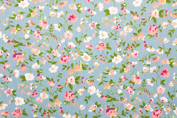 floral fabric stock photo