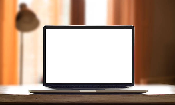 Place of work with laptop or notebook