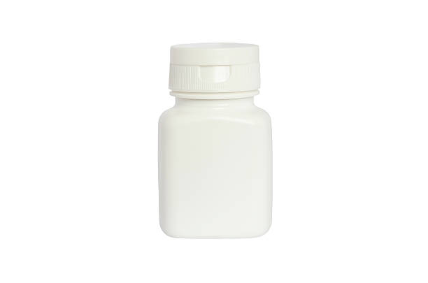 istock Plastic medical container for pills isolated on white background 529578973