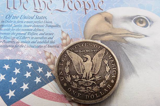 istock American passport, Dollar Coin, bald eagle 529587139
