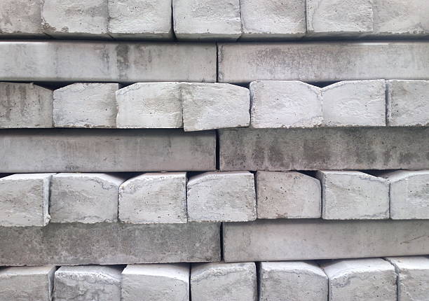 istock Stacks of concrete tiles 529588001