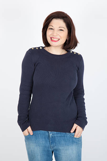 istock Beautiful woman doing different expressions in different sets of clothes 529589117