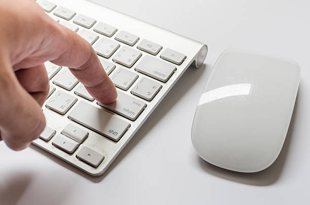 istock Finger push the button of keyboard 529589827