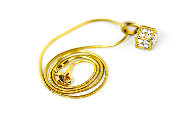 istock Necklace isolated on the white 529596361
