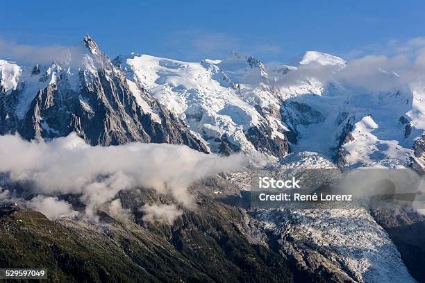 Mont Blanc Aiguille Du Midi Stock Photo - Download Image Now - Aiguille de Midi, Bossons Glacier, Chamonix
