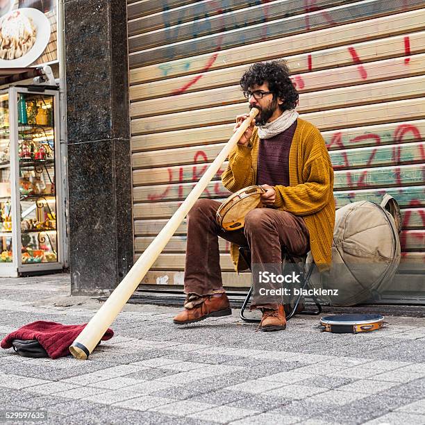 Brazilian Street Musician In Turkey Plays Caribbean Drum And Didgeridoo Stock Photo - Download Image Now