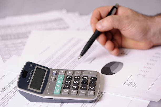 istock Calculator and business balance 529598789