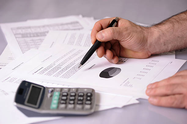 istock Calculator and business balance 529598791