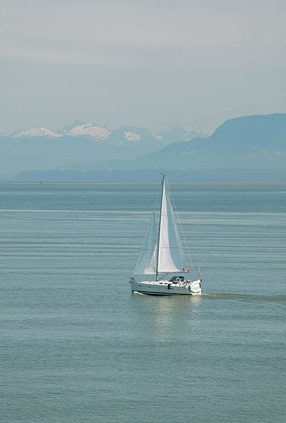 istock Yacht in the ocean. Vancouver. Canada 529599615