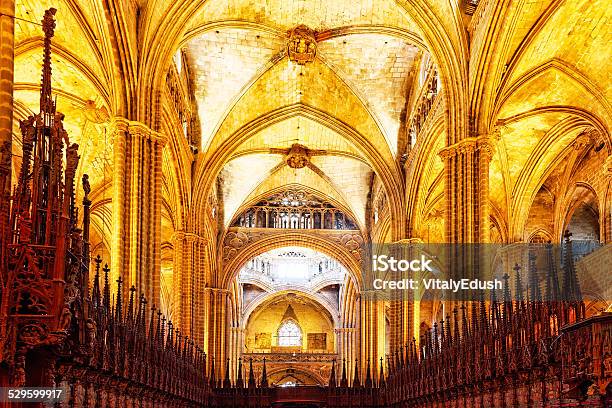 Inside Cathedral Cathedral Of The Holy Cross And Saint Eulalia Stock Photo - Download Image Now