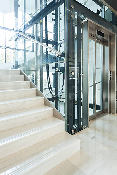 istock Elevator in the business office 529601147