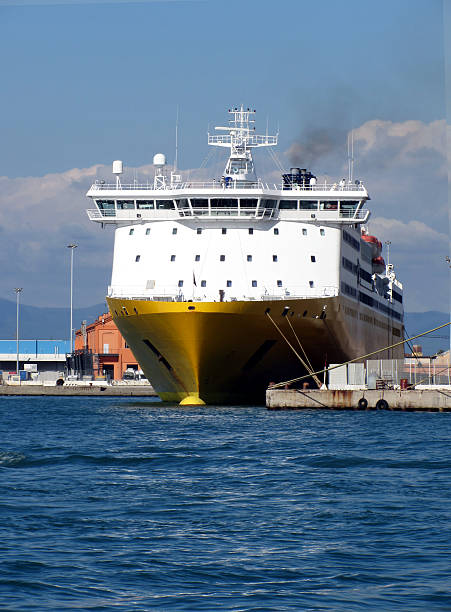 istock Prow view italian ferry 529601433