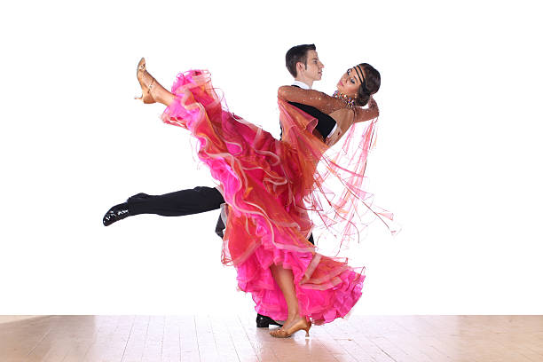 istock Latino dancers in ballroom isolated on white background 529602705