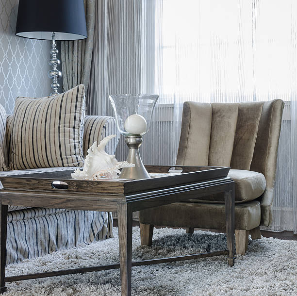 istock classic sofa with wooden table in luxury living room 529647317