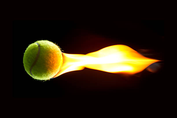 istock Flaming Tennis Ball 529647849