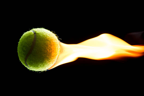 istock Flaming Tennis Ball 529647859