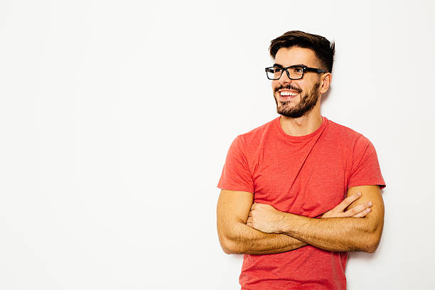 istock Young man in front of  white background 529649029