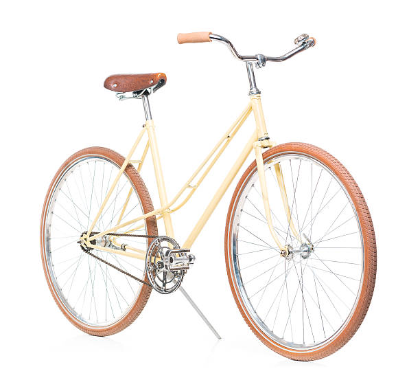 istock Stylish brown bicycle isolated on white 529651209
