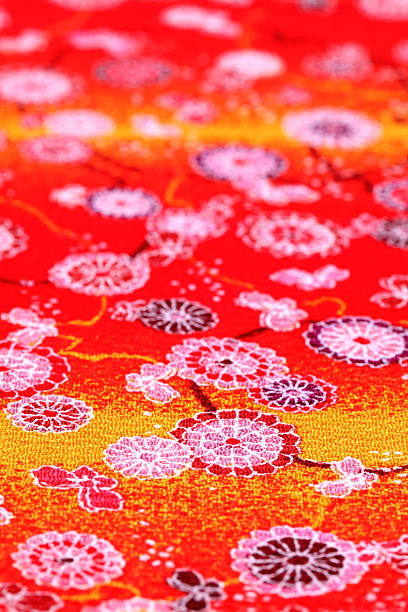 istock Japanese pattern of kimono fabric 529651805